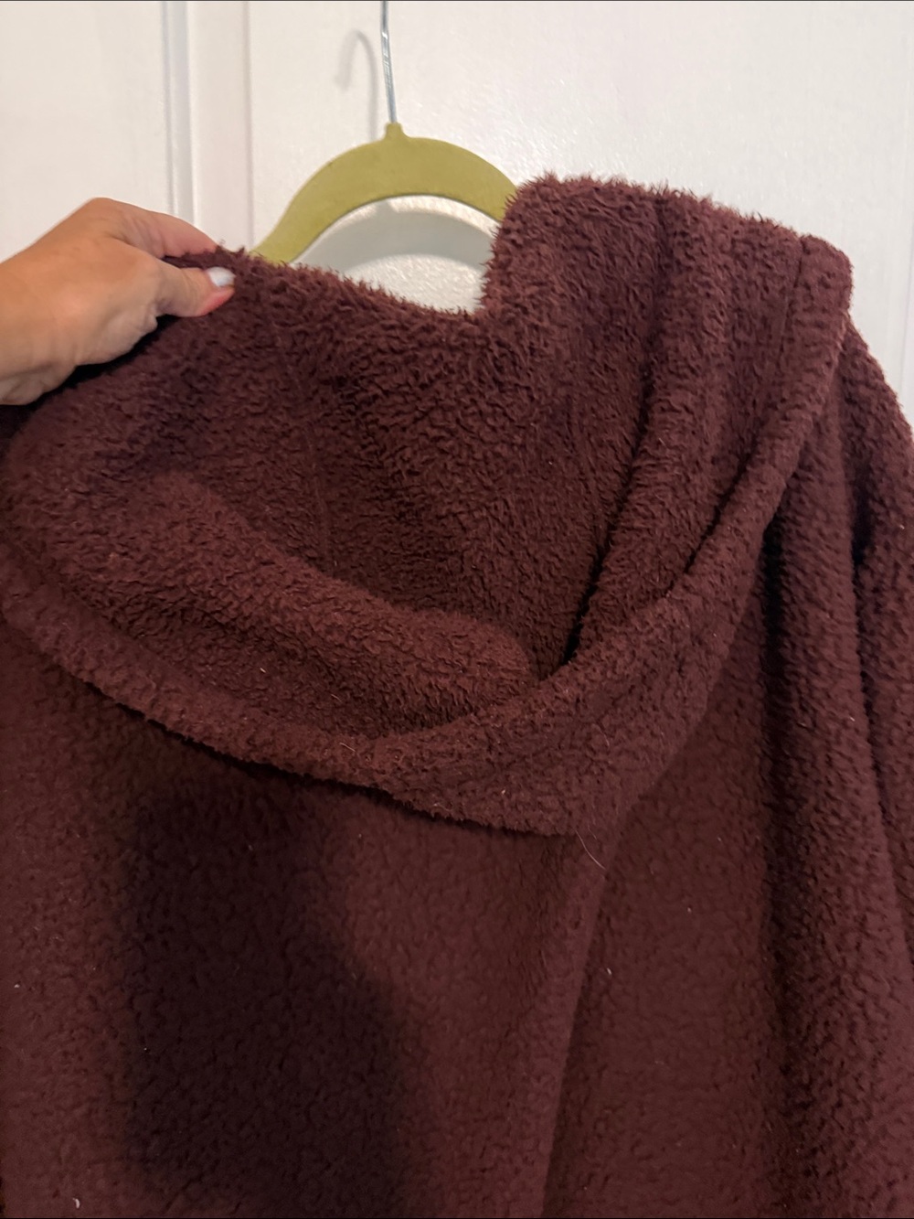 American Eagle Outfitters Women's Teddy Jacket in Deep Burgundy - Picture 5 of 5